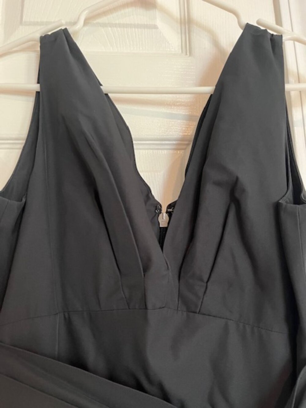 Rebecca Taylor Black Taffeta Wrap Dress w/ Ruffle Hem | Size 6 | NWT - Picture 9 of 14